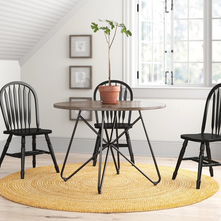 Wood and discount iron dining set